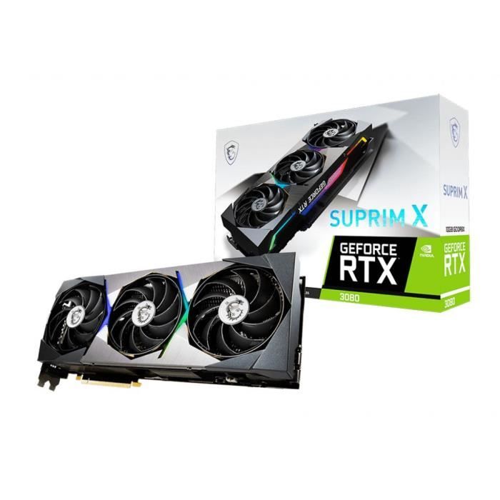 Carte graphique MSI RTX 3080 SUPRIM X - 10 Go