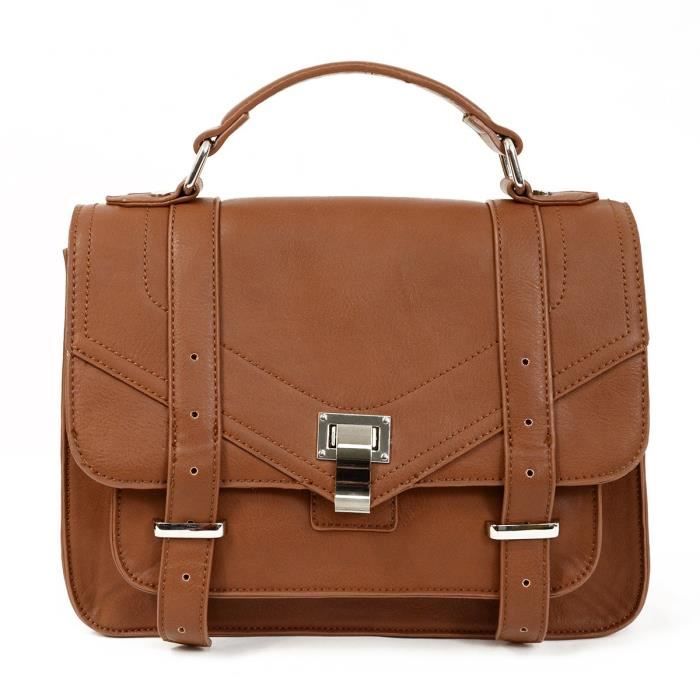 KINSTON Sac Judith Marron Femme