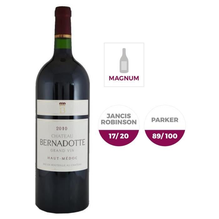 Magnum Château Bernadotte 2010 Haut-Médoc - Vin rouge de Bordeaux