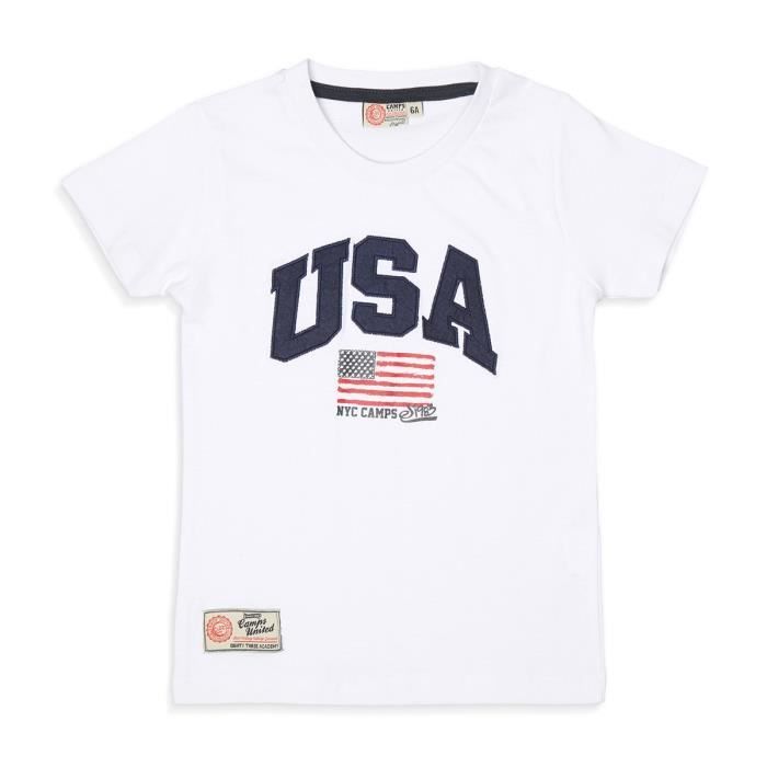 CAMPS - T-shirt manches courtes - Garçon - Blanc