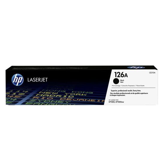 TONER HP 126A (CE310A) noir - cartouche authentique pour imprimantes HP LaserJet CP1025/LaserJet 100 MFP M175/LaserJet 200 MFP M275