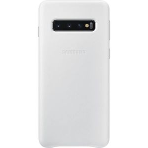 COQUE - BUMPER Samsung Coque en cuir S10 - Blanc