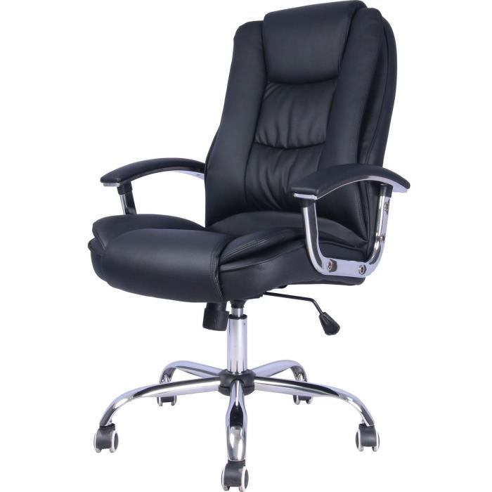 Boss Fauteuil De Bureau Simili Noir Contemporain L 71 X P 65 Cm Achat Vente Chaise De Bureau Soldes Sur Cdiscount Des Le 20 Janvier Cdiscount