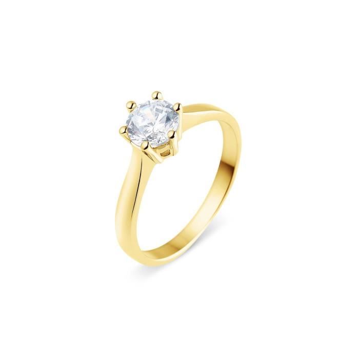 Bague solitaire doré 2025