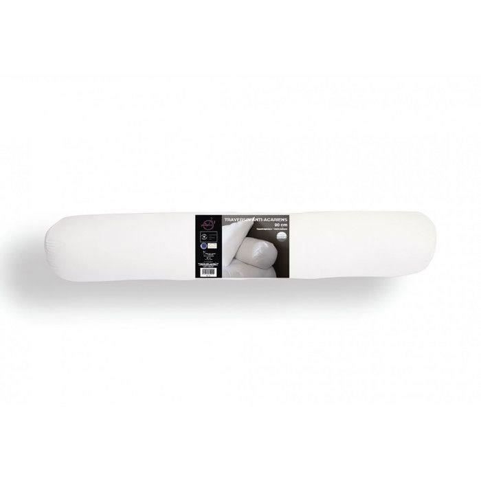 SOLEIL D'OCRE Traversin confort anti-acarien - Polyester - 90 cm - Blanc