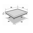 Table de cuisson induction BRANDT - 3 zones - 4600W - Revêtement verre - Noir - L58 x P51 cm - BPI6310B-1