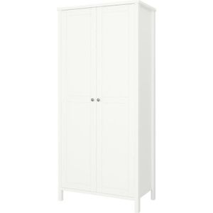 armoire enfant avec 2 portes coloris blanc alpes rose 200 x 90 x 52 cm cdiscount maison