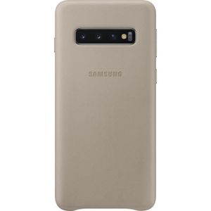 COQUE - BUMPER Samsung Coque en cuir S10 - Gris