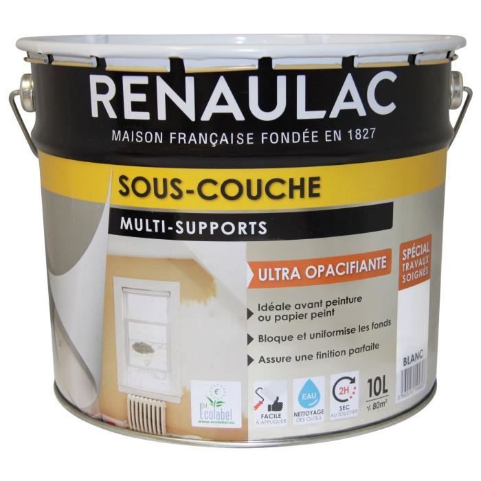 renaulac sous couche multi supports 10 l blanc cdiscount bricolage