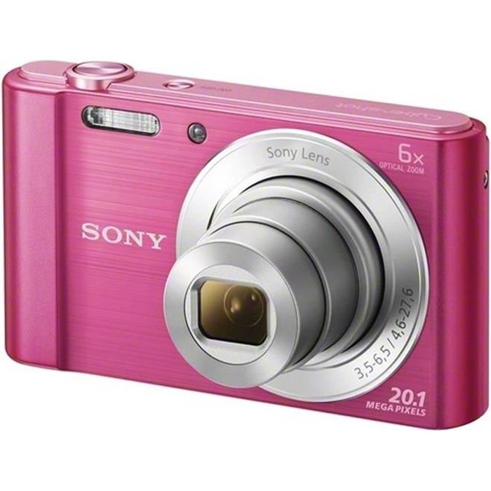 Appareil photo numérique compact SONY DSC-W810 Rose - Capteur CCD 20 MP Zoom 6x