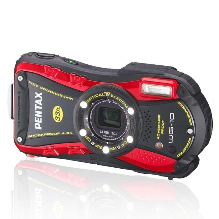 PENTAX WG-10 Rouge - Compact 14 MP étanche