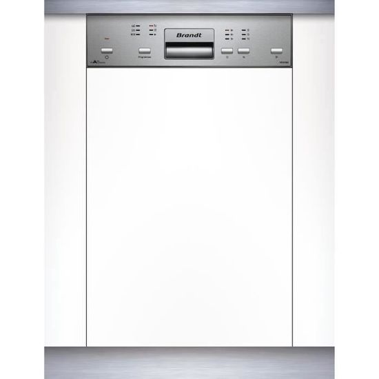 Lave-vaisselle encastrable BRANDT VS1010X - Induction - 10 couverts - L45cm - 47dB - Silver