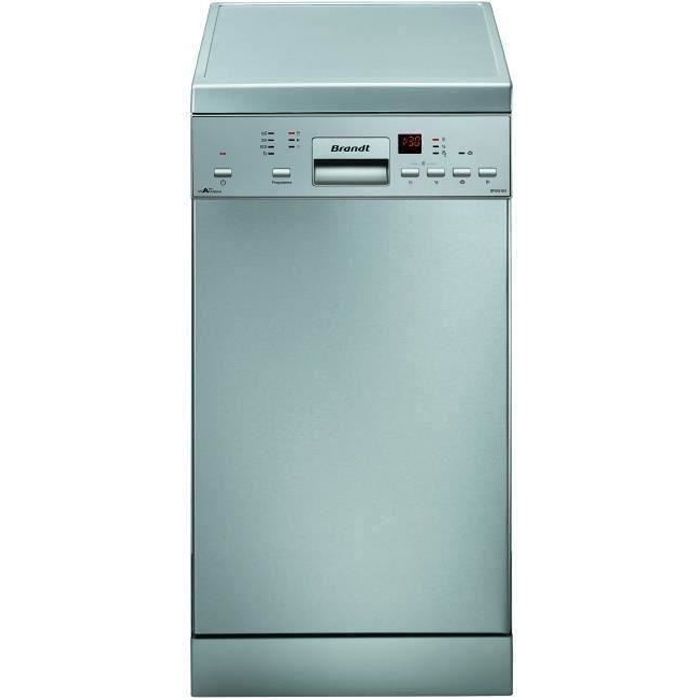 Lave-vaisselle pose libre BRANDT DFS1010X - 10 couverts - Induction - L45cm  - 47dB - Inox - Cdiscount Electroménager