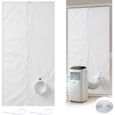 Nin Joint de Porte pour Climatiseur Mobile avec Fermeture Éclair 7m Bloque la Chaleur Installation Facile 90*210cm