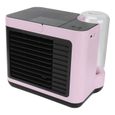 Mini climatiseur portable – Nosheir – Refroidisseur USB avec ioniseur négatif et lumière nocturne – Pour bureau et maison – Rose