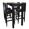 !Neuf4298Ergonomique - Ensemble Table de bar + 4 tabourets bar Contemporain - Table Haute Cuisine Mange-Debout Ensemble Table et Cha-0
