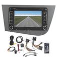 Fdit Navigateur de voiture 7in 2Din navigateur GPS CD DVD lecteur multimédia Bluetooth adapté pour Seat Leon 2 MK2 2005-2011 LHD-0