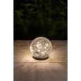 Sphère solaire GALIX - Effet verre brisé - Ø 10 cm - 15 LED blanches-0
