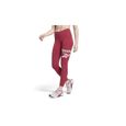 Legging en coton Reebok Ri Bl GR9391 pour femme - Bordeaux - Fitness-0