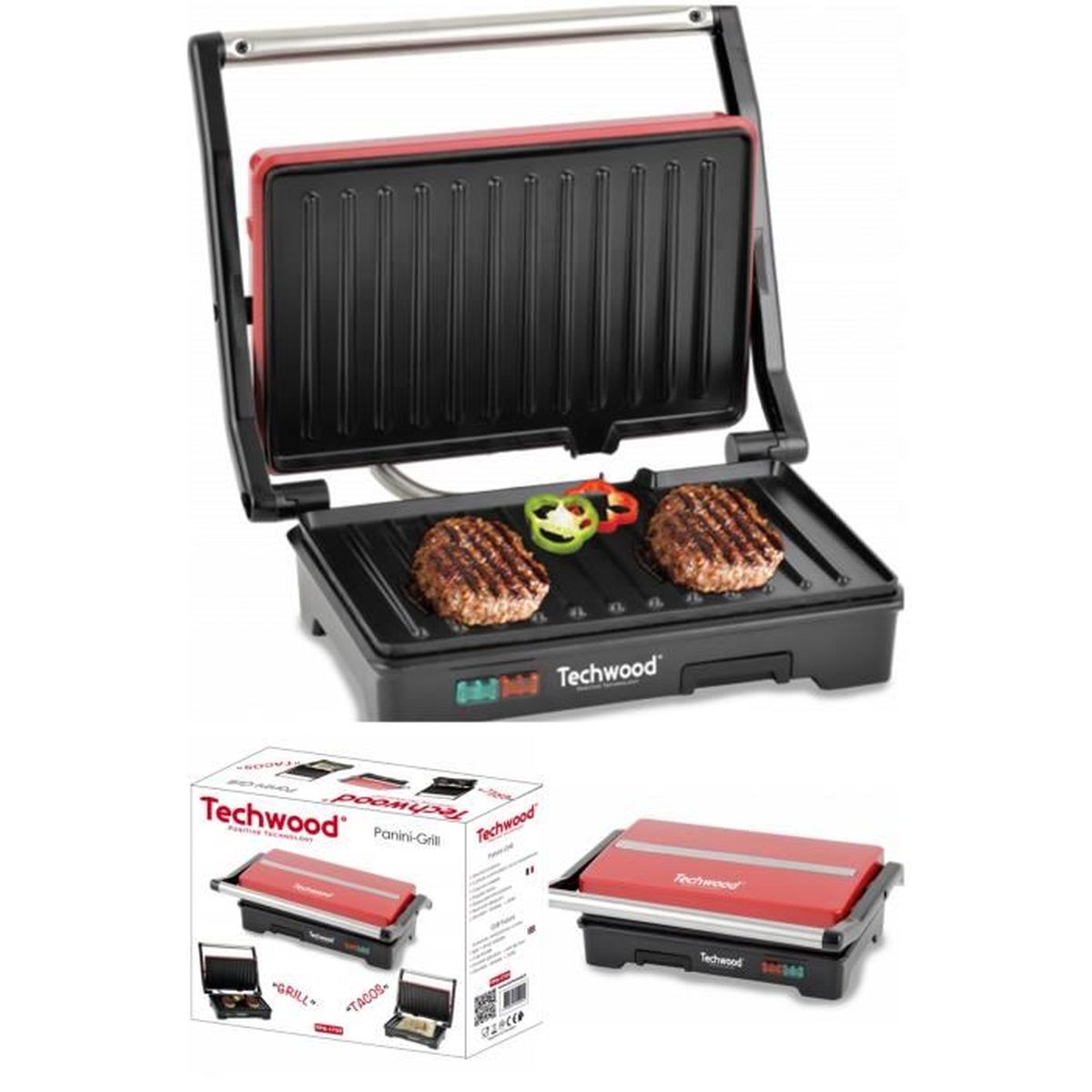 Grill électrique Multi-fonctions ALPINA 2100W - Plaque Anti-adhésive, Minuterie, 8 Réglages, Pour Panini Et Viande - 3