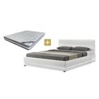 DFM Ensemble JUPITER Lit BLANC 180 + Matelas Nuage 24 cm