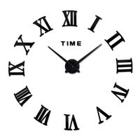 Horloge Murale, DIY Horloge Murale Cuisine, Mouvement Silencieux, Pecoration Mur La Chambre Bureau ou Maison Bureau, Hôtel (noir)