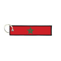 Port cles clef cle homme femme tissu brode imprime drapeau maroc marocain