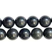 Fil de 44 perles rondes 8mm 8 mm en shungite noire