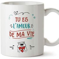 Saint Valentin tasse cadeau mug tu es l'amour de ma vie amoureux couple original