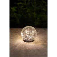 Sphère solaire GALIX - Effet verre brisé - Ø 10 cm - 15 LED blanches