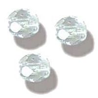 100 Perles Facettes de Bohême 4mm TRANSPARENTES
