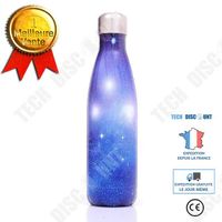 TD® Bouteille Isotherme /Bleu Galaxy - Contenance 500 ml Liquides Chauds ou Froids Économique Ergonomique Bonne Contenance