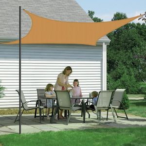 SOMMIER sable Voile d'ombrage ImperméAble Rectangulaire 2x4m, Toile Pergola 95% de Protection Anti-UV, avec Corde, pour