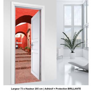 Autocollant de porte Rose rose