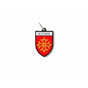 Porte-Cl/és Rond Plastique Blason Haute Normandie Drapeau Symbole France