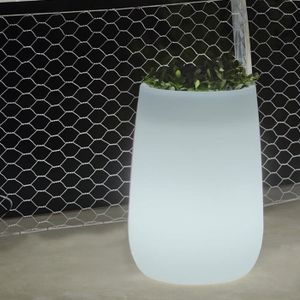 POT LUMINEUX Pot lumineux Haut MOOVERE Blanc Translucide - Polyéthylène - 14 litres