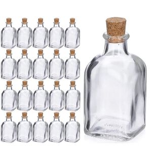 R 10x Bouteille en verre vide petit transparent Bouteilles de message Flacons en verre avec un bouchon en liege SODIAL