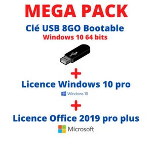 CLÉ USB Pack logiciel - Windows - 10 Pro - Clé USB bootabl