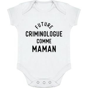 BODY body bébé | Cadeau imprimé en France | 100% coton | Future criminologue comme maman