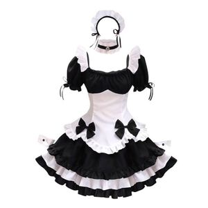 DÉGUISEMENT - PANOPLIE Robe Femme de Chambre Cosplay Belle Maid - Blanc - Costume Animation Spectacle Tenue Japonaise