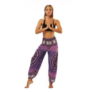 PANTALON Femme Sarouel Pantalon de Yoga Boheme Large Jambe 