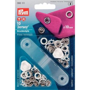 en Laiton Argent Lot de 12 Prym Boutons à Pression à Coudre 9 mm