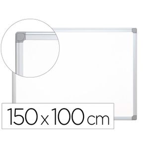 Vivol Tableau blanc Magnétique 100x150 cm panneau blanc Cadre en aluminium  | Tableau magnétique avec étagère à crayons | Tableau feutre mural Mur