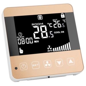 THERMOSTAT D'AMBIANCE Thermostat LCD Contrôleur de Température pour Vent