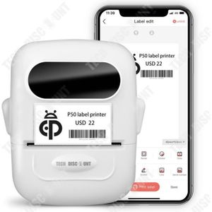 B100 Portable Bluetooth Mini imprimante de réception d'étiquettes Imprimante  de chargement USB, spécification: Machine + étiquette blanche 5 rouleaux