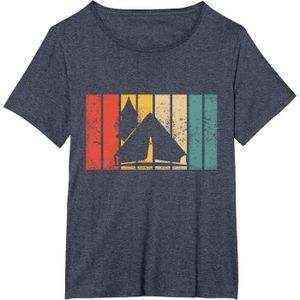 TENTE DE CAMPING Retro Tente - Vintage Outdoor T-Shirt[W4836]