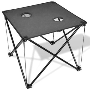 TABLE DE CAMPING Table de camping pliante grise Gris