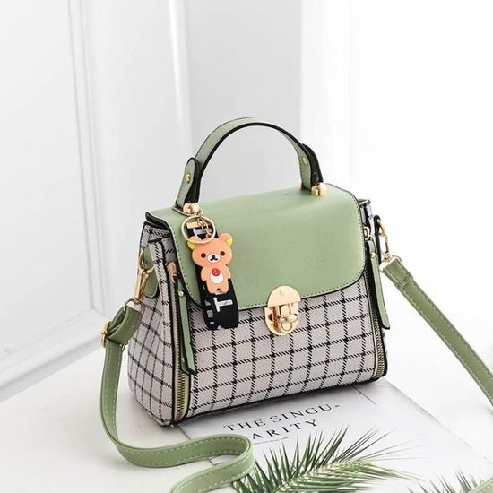 Baogesmall sac carreaux mode cor enne pour femmes sac