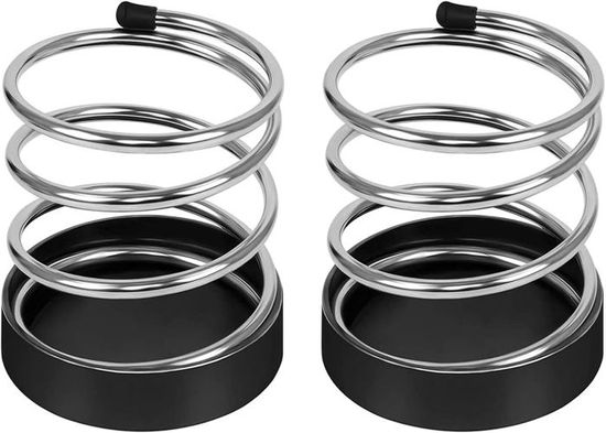 Lot De 2 Porte-gobelets De Voiture Pliables - Support Bouteilles Et Canettes Réglable