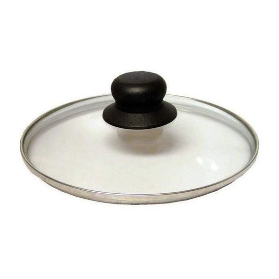 BAUMALU - Couvercle verre - 16 cm - bouton bakélite - trou vapeur